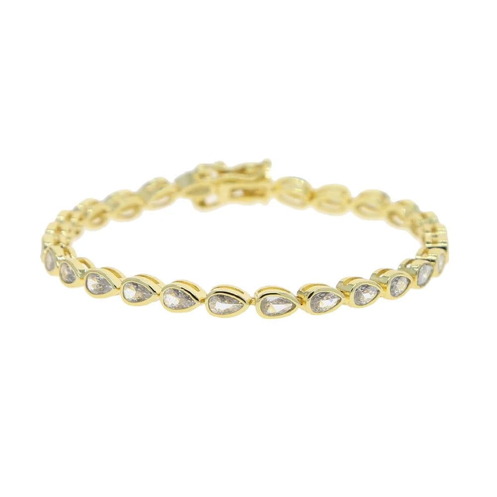 image-Various Shaped Geometric Bezel Cubic Zirconia 5A CZ Tennis Chain Bracelet Classic Fashion Women Jewelry