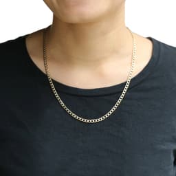 image-Trendsmax Gold Color Chain Necklace For Men Women Cuban Link Chain Male Necklace Fashion Men's Jewelry Wholesale Gifts 4mm GN64