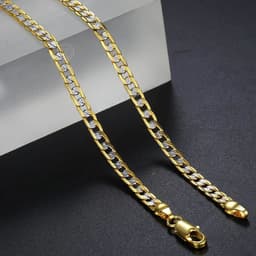 image-Trendsmax Gold Color Chain Necklace For Men Women Cuban Link Chain Male Necklace Fashion Men's Jewelry Wholesale Gifts 4mm GN64