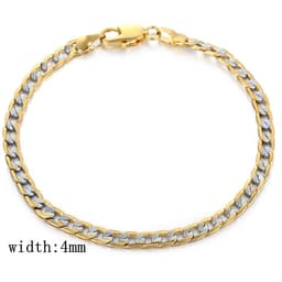image-Trendsmax Gold Color Chain Necklace For Men Women Cuban Link Chain Male Necklace Fashion Men's Jewelry Wholesale Gifts 4mm GN64
