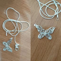 image-DOTEFFIL 925 Sterling Silver Butterfly Pendant Necklace 18/20/22/24/28/30 inch Snake Chain For Women Wedding Engagement Jewelry