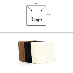 image-100PCS 19 Sizes White Black Brown Kraft Paper Custom Cardboard For Jewelry Earring Display Card Necklace Holder Stand Packages