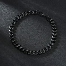 image-Sifisrri Punk Men 3/5/7mm Stainless Steel Curb Cuban Link Chain Bracelets Gold Color Solid Chains Unisex Wrist Jewelry Gift