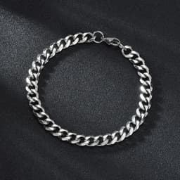 image-Sifisrri Punk Men 3/5/7mm Stainless Steel Curb Cuban Link Chain Bracelets Gold Color Solid Chains Unisex Wrist Jewelry Gift