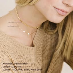 image-eManco Chain Necklace Chain Stacking Multiple Thin Chain Ladies 316 Stainless Steel Chain Jewelry