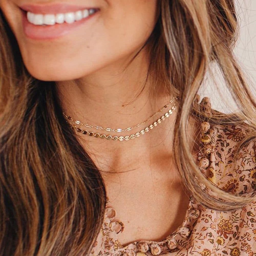 image-eManco Chain Necklace Chain Stacking Multiple Thin Chain Ladies 316 Stainless Steel Chain Jewelry