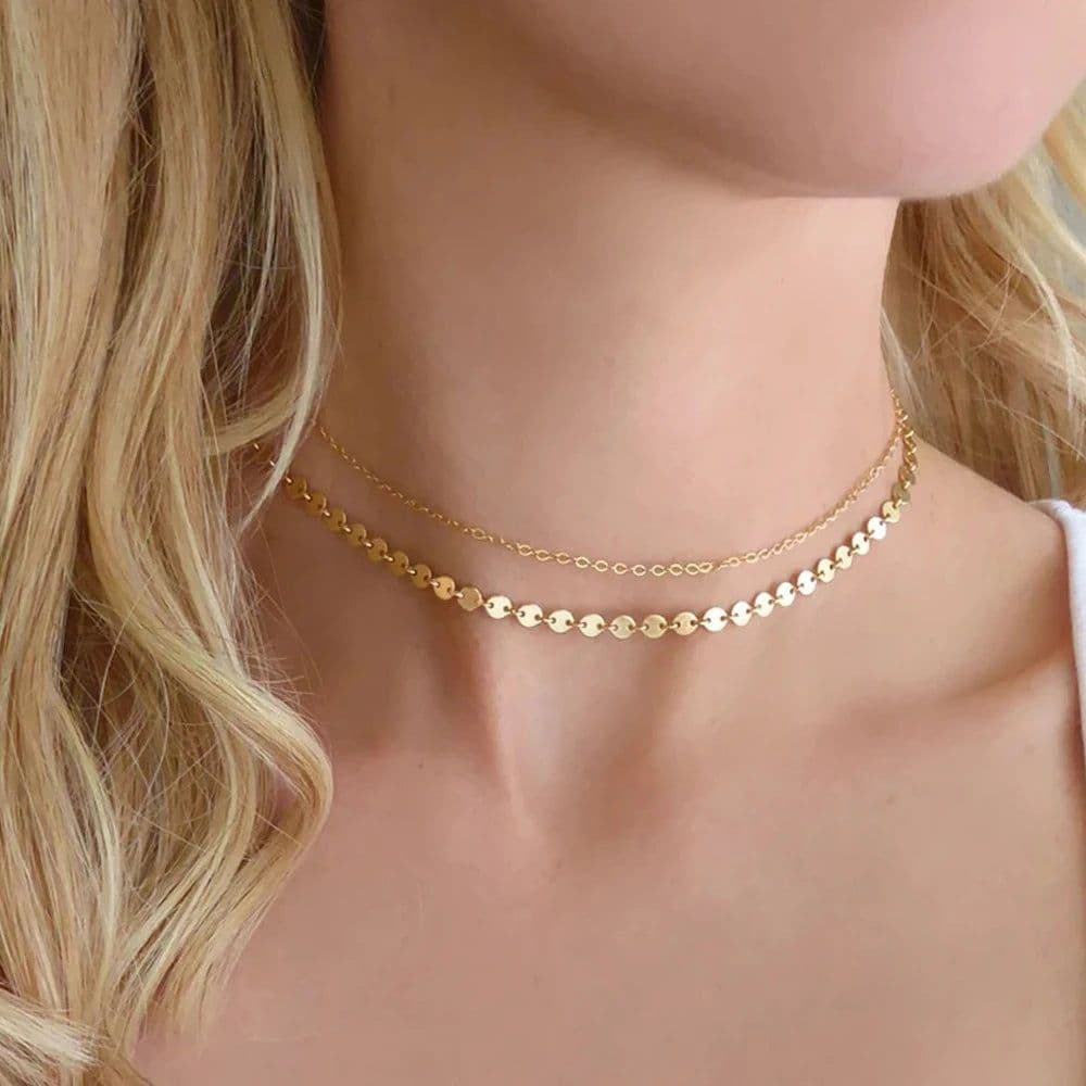 image-eManco Chain Necklace Chain Stacking Multiple Thin Chain Ladies 316 Stainless Steel Chain Jewelry