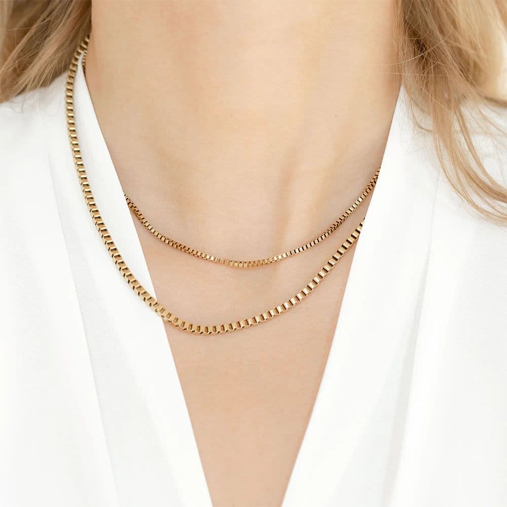 image-eManco Chain Necklace Chain Stacking Multiple Thin Chain Ladies 316 Stainless Steel Chain Jewelry