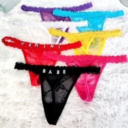 image-Customize Shine Crystal Name Letter Waist Chain Body Jewelry Women Sexy Lace Bikini G-String Panties Girl Valentine's Day Gift