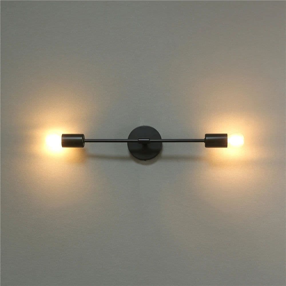 image-Modern Iron Double Head Wall Lamps Simple LED Wall Lights Bar Aisle Living Room Bedside Bedroom Lamp Home Decor Lighting Fixture