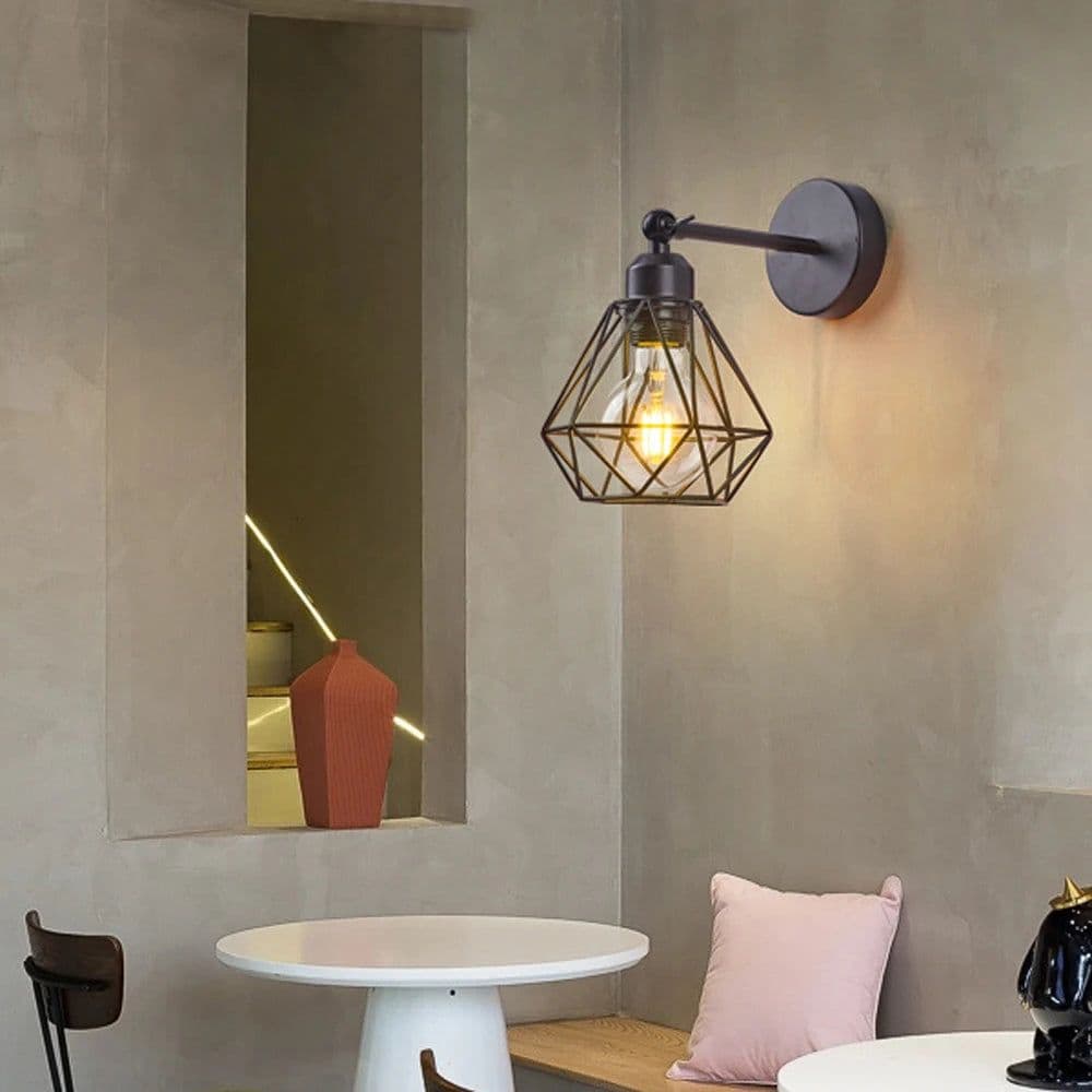 image-Vintage Industrial Wall Light Shade Ceiling Lamp Retro Loft Wall Sconce Cafe Bar Indoor Lighting Home room decor lamp E27