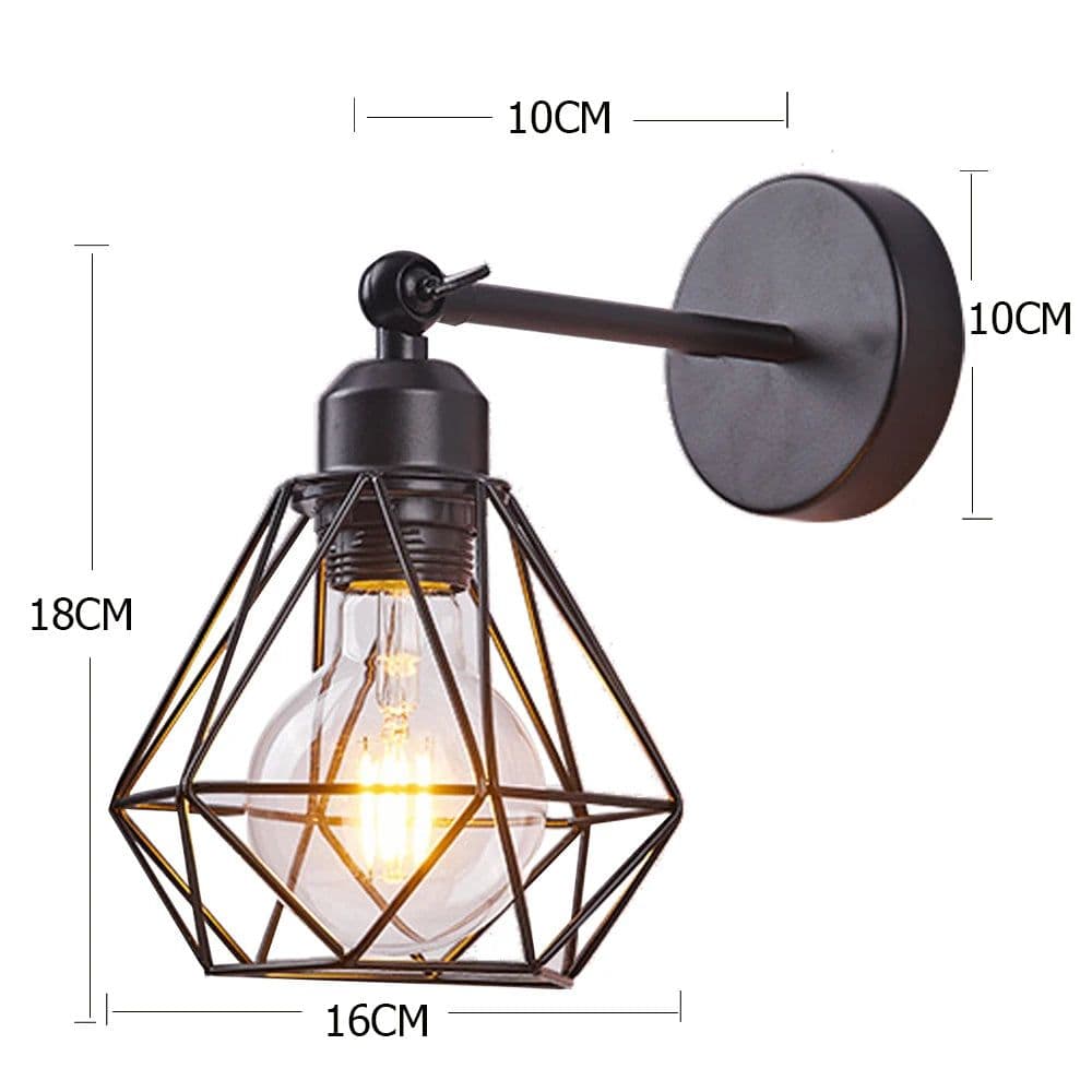 image-Vintage Industrial Wall Light Shade Ceiling Lamp Retro Loft Wall Sconce Cafe Bar Indoor Lighting Home room decor lamp E27