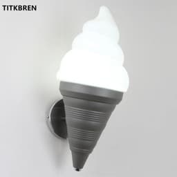image-Dessert Shop Restaurant Ice Cream Cones Wall Lamp Creative Children's Room Bedside LED Lights Art Deco Fixture Home Lighting