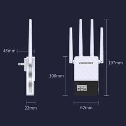 image-COMFAST 1200Mbps Smart OLED Display WiFi Repeater Dual Band 2.4G&5G Wireless Extender Signal Wi-Fi Range Amplifier