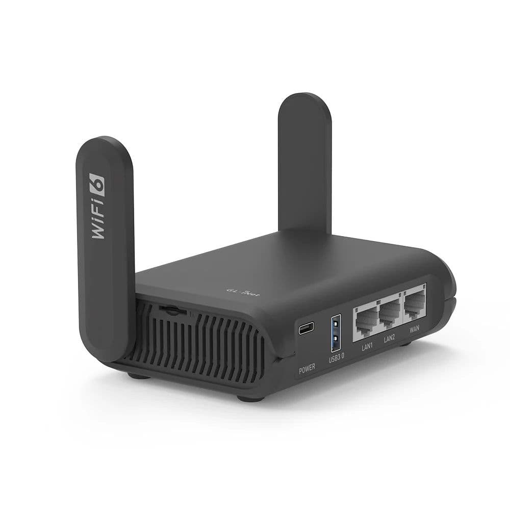 image-GL.iNet GL-AXT1800 (Slate AX) Wi-Fi 6 Gigabit Travel Router,Client&Server, OpenWrt, Adguard Home, Parental Control
