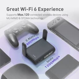 image-GL.iNet GL-AXT1800 (Slate AX) Wi-Fi 6 Gigabit Travel Router,Client&Server, OpenWrt, Adguard Home, Parental Control