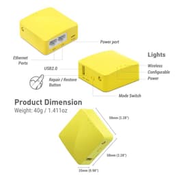 image-GL.iNet-MT300N-V2(Mango) Portable Mini Travel Wireless Pocket Router - WiFi Router/Access