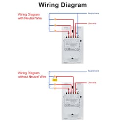 image-GIRIER Smart Wifi Touch Switch No Neutral Wire Required Smart Home 1/2/3 Gang Light Switch 100-240V Works with Alexa Hey Google