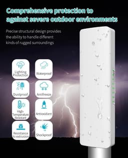 image-COMFAST CF-E314NV2 300Mbps 2.4GHz Outdoor Mini Wireless AP Bridge WIFI CPE Access Point Dual 2*14dBi WI-FI Antenna Nanostation