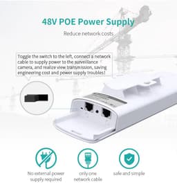 image-COMFAST CF-E314NV2 300Mbps 2.4GHz Outdoor Mini Wireless AP Bridge WIFI CPE Access Point Dual 2*14dBi WI-FI Antenna Nanostation