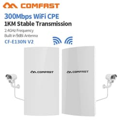 image-COMFAST CF-E130N 1KM 300Mbps 2.4Ghz Outdoor Mini Wireless AP Bridge WIFI CPE Access Point 9dBi WI-FI Antenna Nanostation Router
