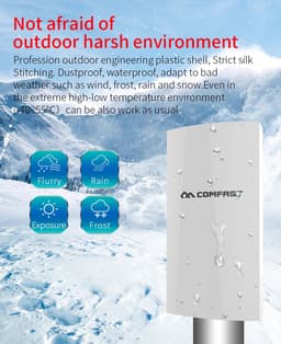 image-COMFAST CF-E130N 1KM 300Mbps 2.4Ghz Outdoor Mini Wireless AP Bridge WIFI CPE Access Point 9dBi WI-FI Antenna Nanostation Router