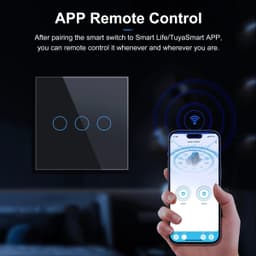 image-Wifi Wall Touch Switch EU No Neutral Wire Required Smart Light Switch 1 2 3 Gang 220V Tuya Smart Home Support Alexa Google Home