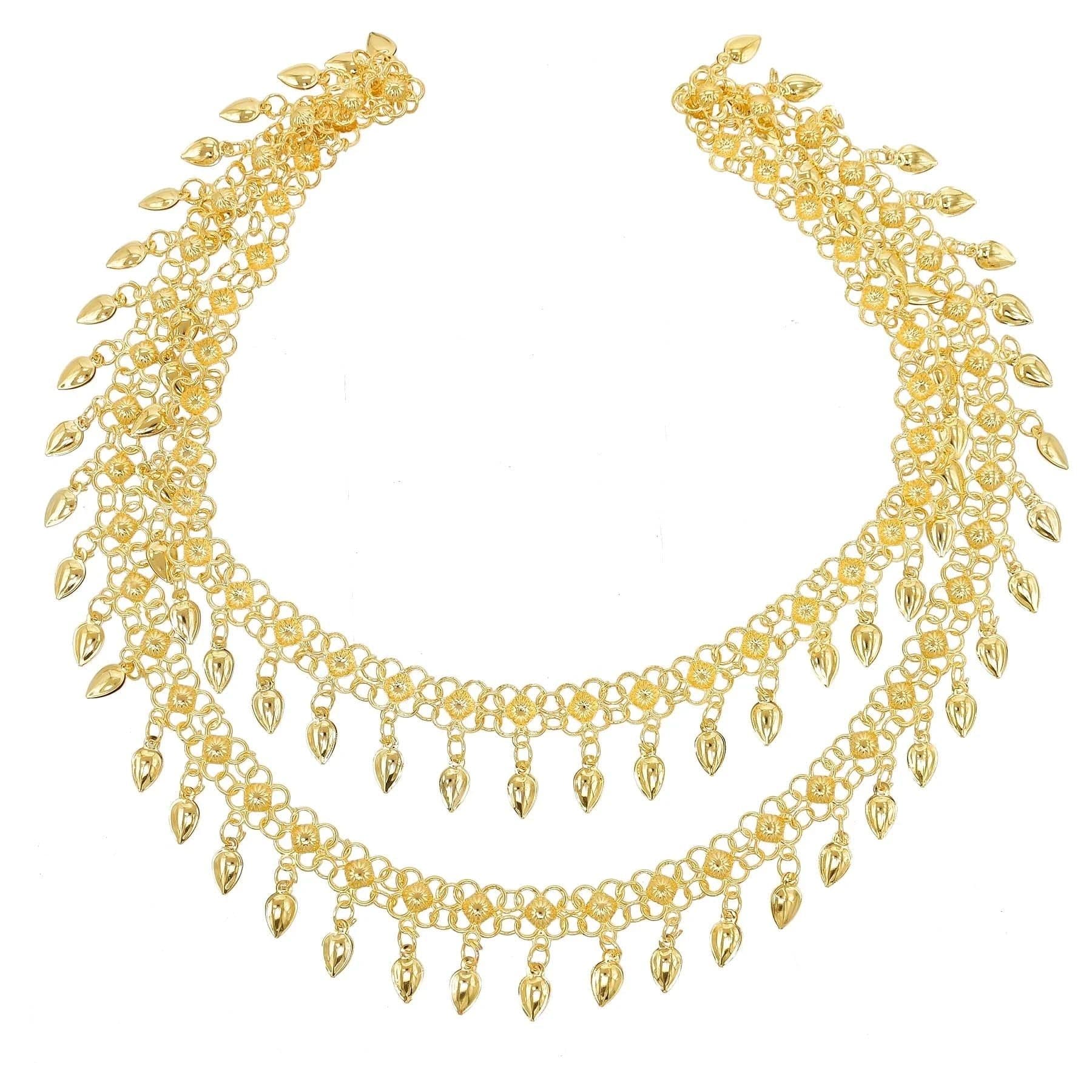 image-Gold Plated Coins Leaf Tassel Body Chains Kurd Kortek Afghan Ethnic India Thailand Bride Wedding Party Body Jewelry Accessories
