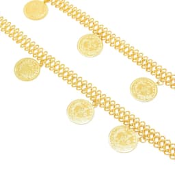 image-Gold Plated Coins Leaf Tassel Body Chains Kurd Kortek Afghan Ethnic India Thailand Bride Wedding Party Body Jewelry Accessories