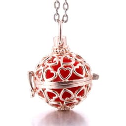 image-Women Aromatherapy perfume Essential Oil Diffuser Locket Hollow Cage Aroma Diffuser Locket Pendants For Making Jewelry DIY