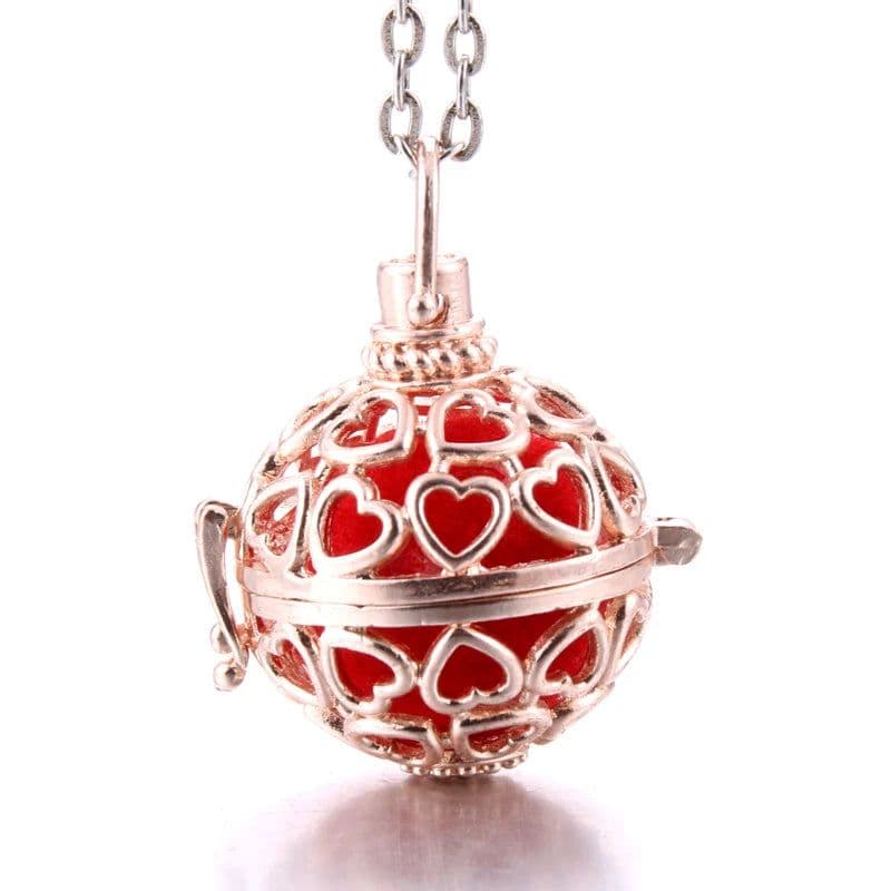 image-Women Aromatherapy perfume Essential Oil Diffuser Locket Hollow Cage Aroma Diffuser Locket Pendants For Making Jewelry DIY