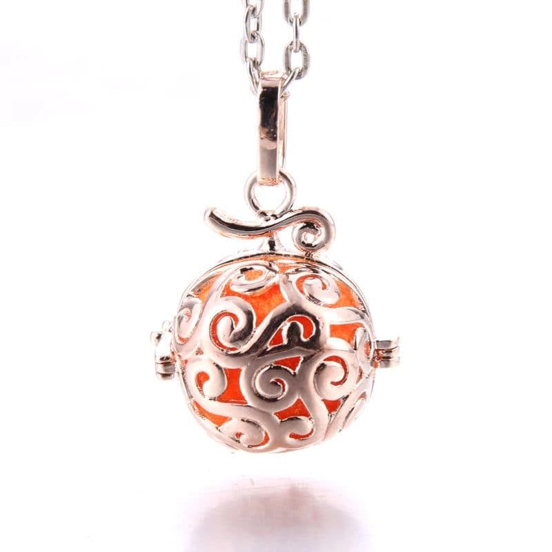 image-Women Aromatherapy perfume Essential Oil Diffuser Locket Hollow Cage Aroma Diffuser Locket Pendants For Making Jewelry DIY