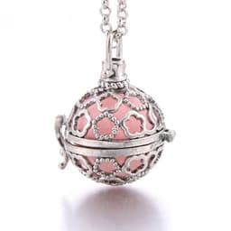 image-Women Aromatherapy perfume Essential Oil Diffuser Locket Hollow Cage Aroma Diffuser Locket Pendants For Making Jewelry DIY
