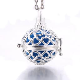 image-Women Aromatherapy perfume Essential Oil Diffuser Locket Hollow Cage Aroma Diffuser Locket Pendants For Making Jewelry DIY