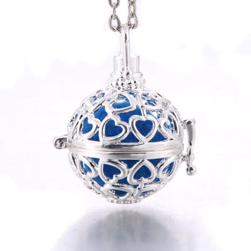image-Women Aromatherapy perfume Essential Oil Diffuser Locket Hollow Cage Aroma Diffuser Locket Pendants For Making Jewelry DIY
