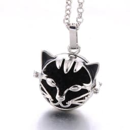 image-Women Aromatherapy perfume Essential Oil Diffuser Locket Hollow Cage Aroma Diffuser Locket Pendants For Making Jewelry DIY