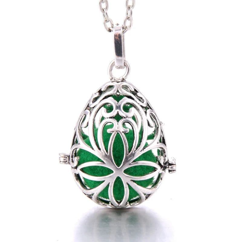 image-Women Aromatherapy perfume Essential Oil Diffuser Locket Hollow Cage Aroma Diffuser Locket Pendants For Making Jewelry DIY