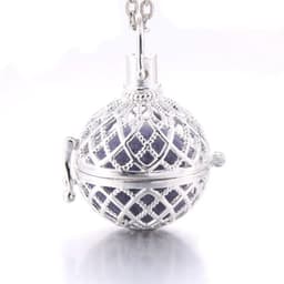 image-Women Aromatherapy perfume Essential Oil Diffuser Locket Hollow Cage Aroma Diffuser Locket Pendants For Making Jewelry DIY