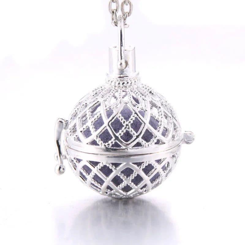 image-Women Aromatherapy perfume Essential Oil Diffuser Locket Hollow Cage Aroma Diffuser Locket Pendants For Making Jewelry DIY