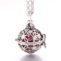 image-Women Aromatherapy perfume Essential Oil Diffuser Locket Hollow Cage Aroma Diffuser Locket Pendants For Making Jewelry DIY