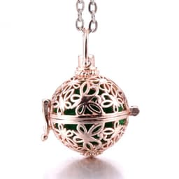 image-Women Aromatherapy perfume Essential Oil Diffuser Locket Hollow Cage Aroma Diffuser Locket Pendants For Making Jewelry DIY