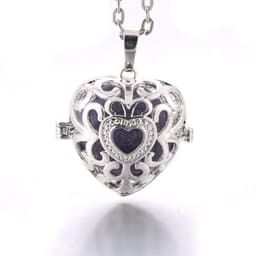 image-Women Aromatherapy perfume Essential Oil Diffuser Locket Hollow Cage Aroma Diffuser Locket Pendants For Making Jewelry DIY