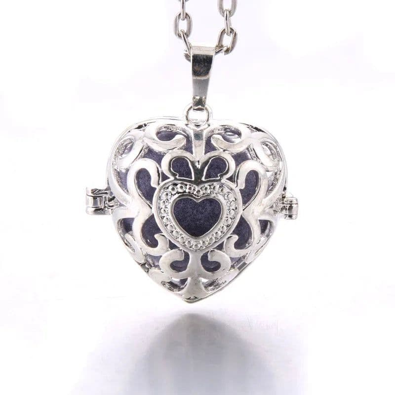 image-Women Aromatherapy perfume Essential Oil Diffuser Locket Hollow Cage Aroma Diffuser Locket Pendants For Making Jewelry DIY