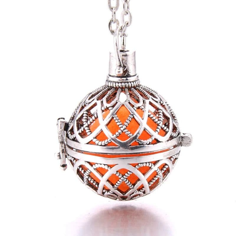 image-Women Aromatherapy perfume Essential Oil Diffuser Locket Hollow Cage Aroma Diffuser Locket Pendants For Making Jewelry DIY