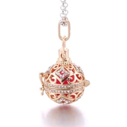image-Women Aromatherapy perfume Essential Oil Diffuser Locket Hollow Cage Aroma Diffuser Locket Pendants For Making Jewelry DIY
