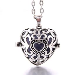 image-Women Aromatherapy perfume Essential Oil Diffuser Locket Hollow Cage Aroma Diffuser Locket Pendants For Making Jewelry DIY