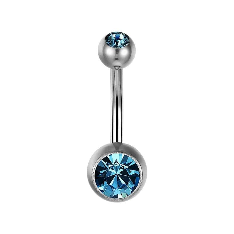 image-G23titan 15 Colors Medical Titanium Zirconia Navel Piercing Barbell Surgical Steel Belly Button Rings Top Quality Body Jewelry