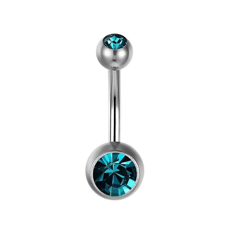 image-G23titan 15 Colors Medical Titanium Zirconia Navel Piercing Barbell Surgical Steel Belly Button Rings Top Quality Body Jewelry