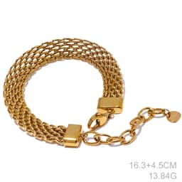 image-Yhpup Waterproof Stainless Steel Metal Cuban Chain Wide Neck Necklace Gold Silver Color Trendy Texture Statement Jewelry Gift