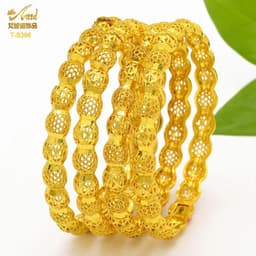 image-ANIID Dubai 24K Gold Color Bracelets For Women Luxury Jewelry Designers Indian Bangles African Arabic Wholesale Wedding Bridal